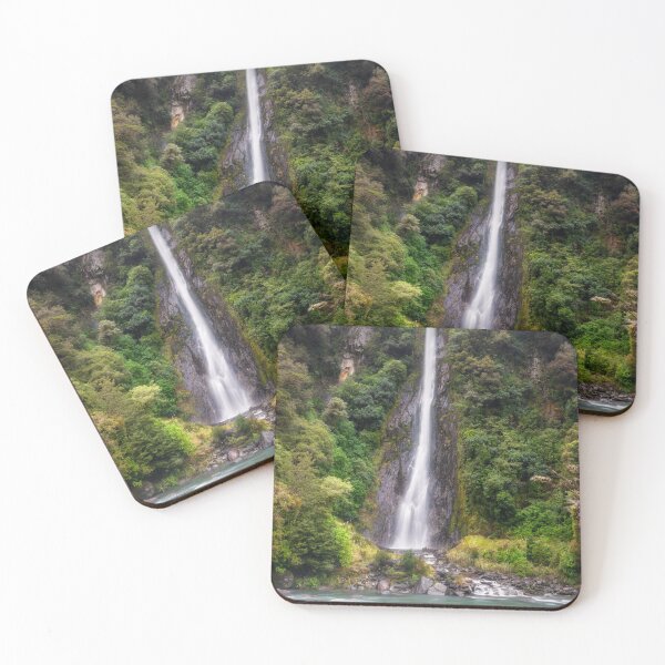 Item preview, Light from aboveat at Thunder Creek Falls in New Zealand designed and sold by Danielasphotos.