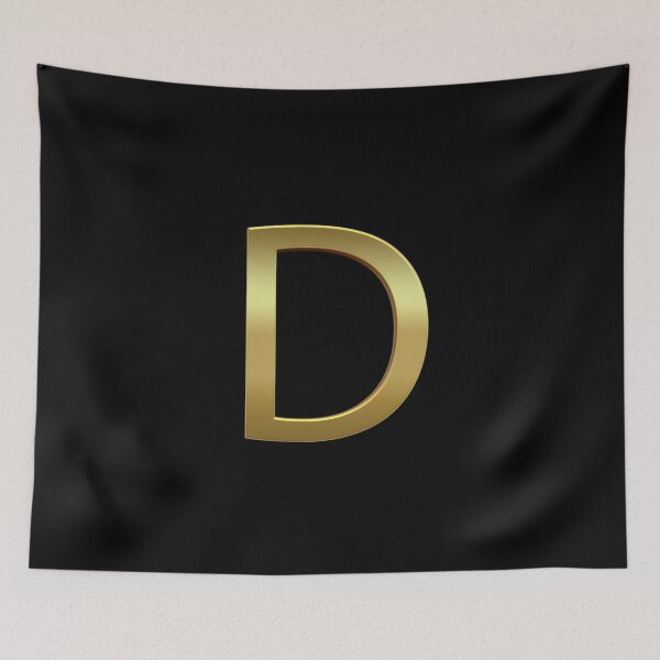 Item preview, Gold On Black Monogram Letter D | Gold Alphabet designed and sold by SerendipityNow.