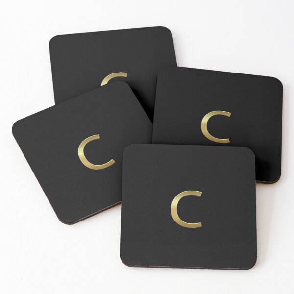 Item preview, Gold On Black Monogram Letter C | Gold Alphabet designed and sold by SerendipityNow.