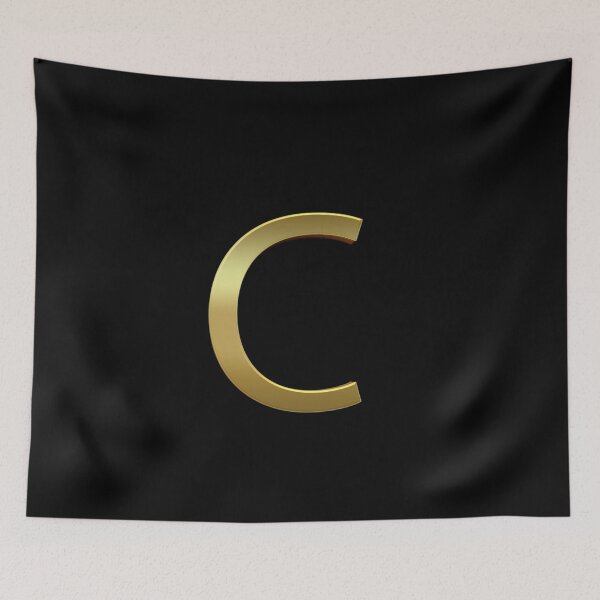 Item preview, Gold On Black Monogram Letter C | Gold Alphabet designed and sold by SerendipityNow.