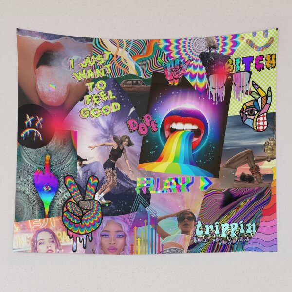 Item preview, Neon Trippy Collage designed and sold by Shirtness.