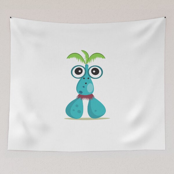 Item preview, Miss Big Eyes Blue Blob Monster designed and sold by wildflowerperks.