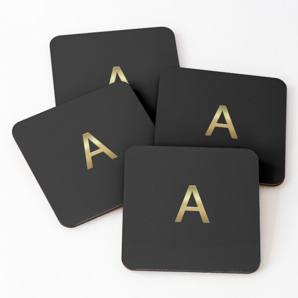 Item preview, Gold On Black Monogram Letter A | Gold Alphabet designed and sold by SerendipityNow.