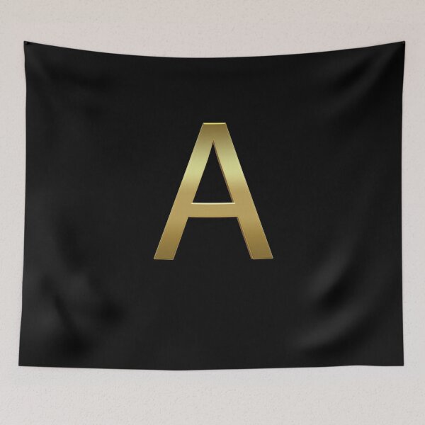 Item preview, Gold On Black Monogram Letter A | Gold Alphabet designed and sold by SerendipityNow.