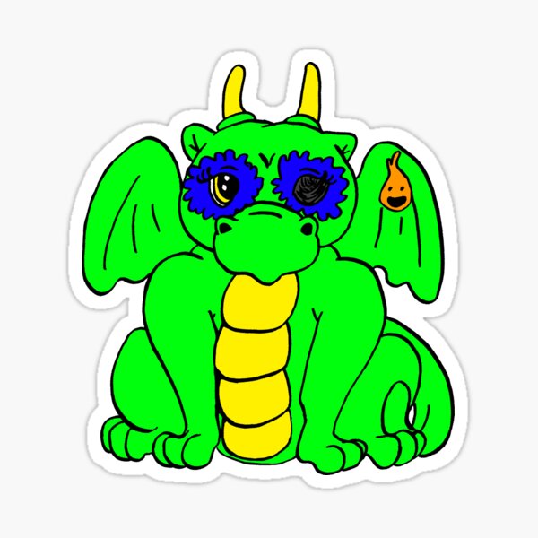 The Dragon Yulie-Lisa Frank Style! Sticker