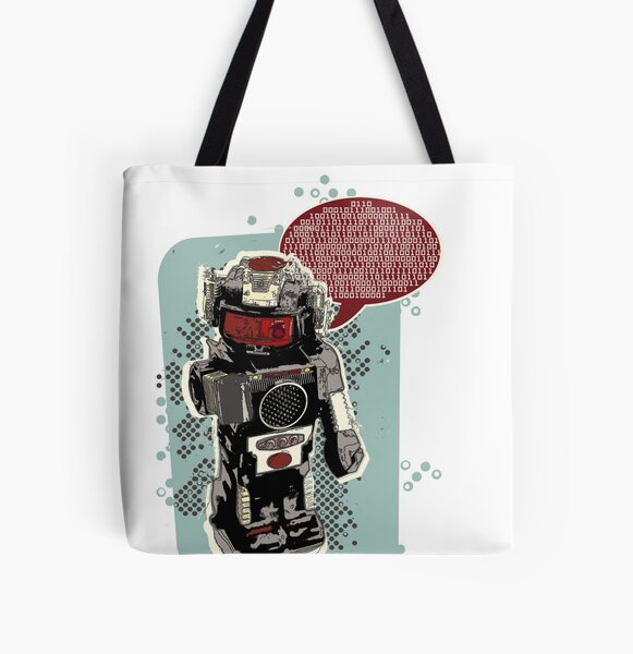 Robot Rex All Over Print Tote Bag
