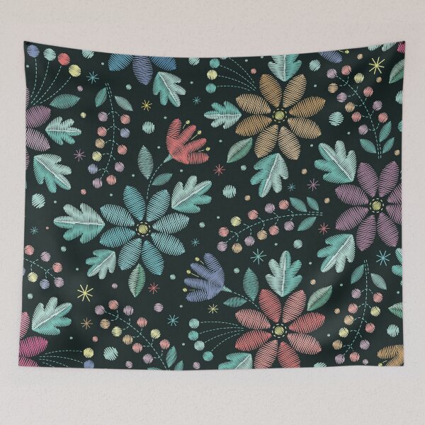Item preview, Embroidery Floral Pattern designed and sold by Vector Scout Lab.