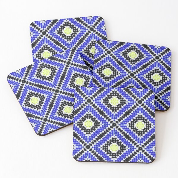 Item preview, Traditional Beads for Africa, African beadwork,Blue diamonds designed and sold by ZenArt-Fern.