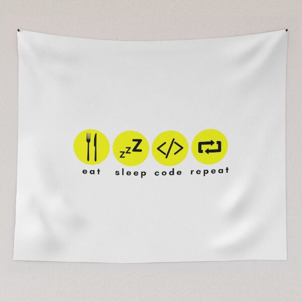 Item preview, Eat Sleep Code Repeat!, Love Coding.V2 designed and sold by Nxt-Lvl-Awesome.