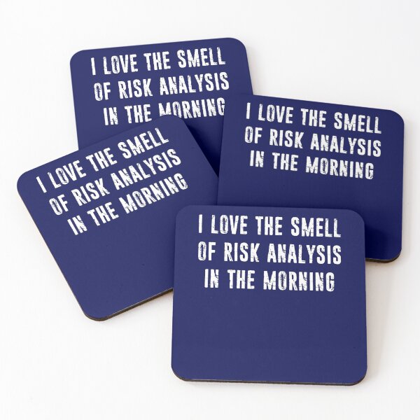 Item preview, Funny Actuary - Smell Of Risk Analysis In The Morning - Gift For Actuaries Distressed Typography designed and sold by niftee.