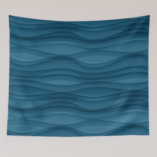 Item preview, Abstract Blue Ocean Waves designed and sold by Vector Scout Lab.