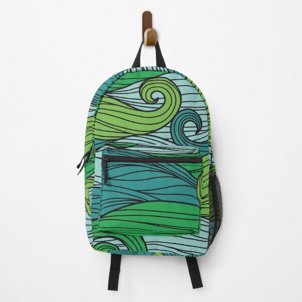 Item preview, Abstract cartoon Green Ocean Waves designed and sold by Vector Scout Lab.