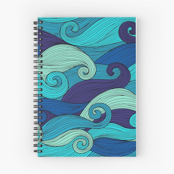 Item preview, Abstract Cartoon Blue Ocean Waves designed and sold by Vector Scout Lab.