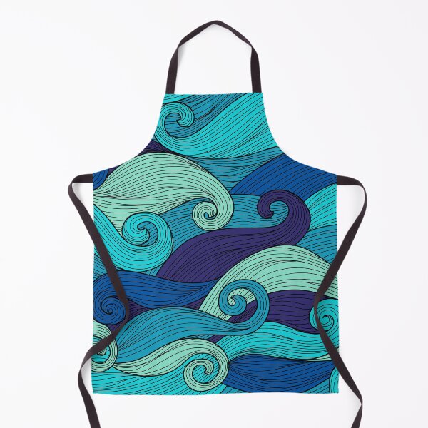 Item preview, Abstract Cartoon Blue Ocean Waves designed and sold by Vector Scout Lab.