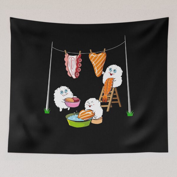 Item preview, Funny Sushi Washing Day designed and sold by Basti09.