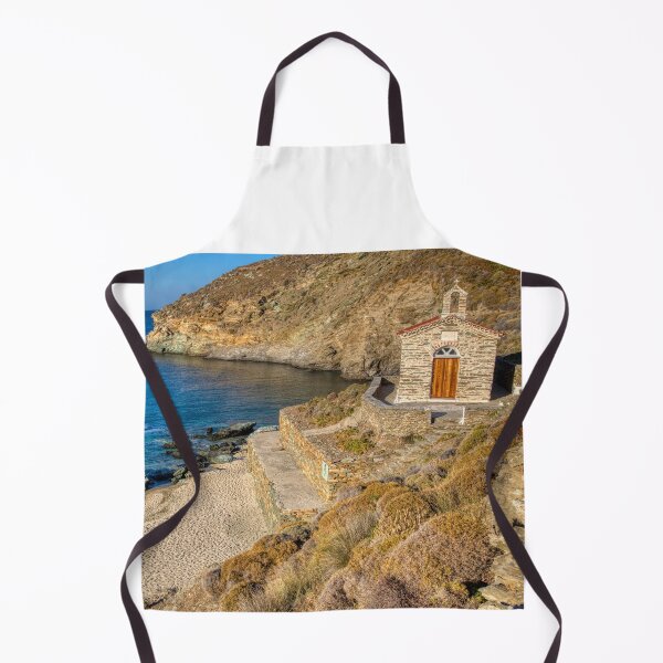 Item preview, The beach of Achla and Saint Nikolaos church on the island of Andros, Cyclades, Greece designed and sold by ntinoslagos.