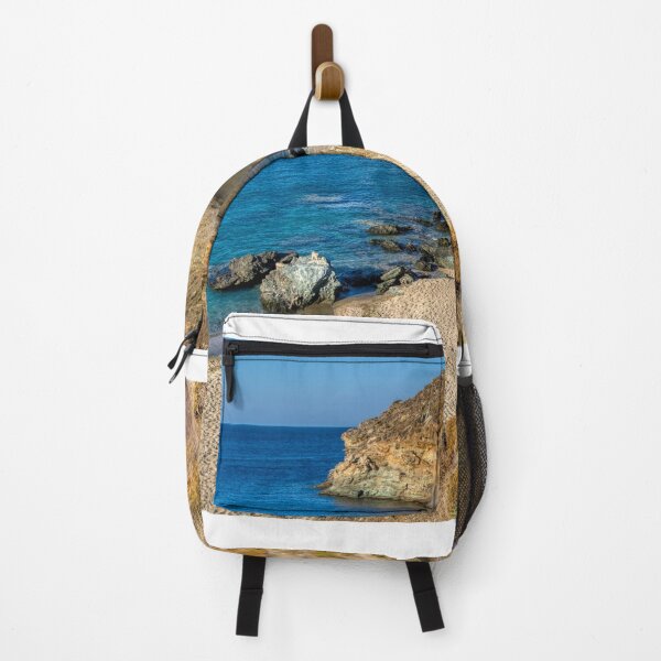 Item preview, The beach of Achla and Saint Nikolaos church on the island of Andros, Cyclades, Greece designed and sold by ntinoslagos.