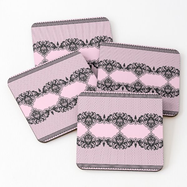 Item preview,  Pink black lace girlish designed and sold by MyREDBlack.
