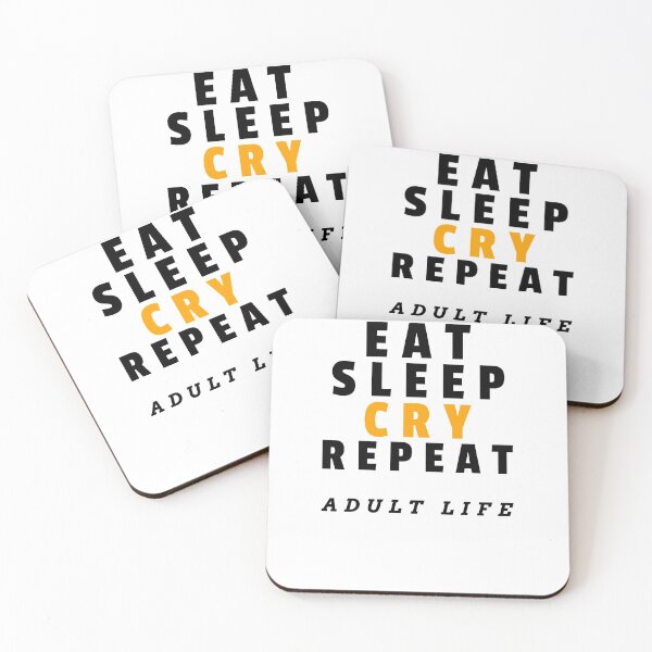 Item preview, eat_sleep_cry_repeat designed and sold by AdultHumourTees.