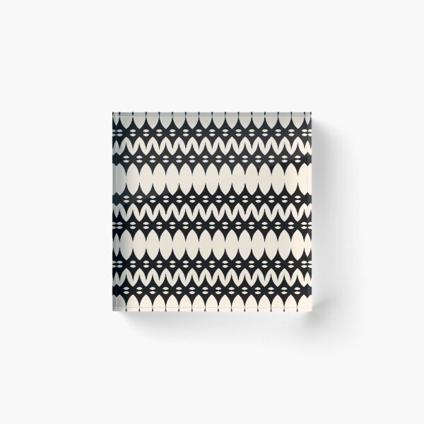 Item preview, Icelandic Knit Pattern in Black and Almond Cream designed and sold by kierkegaard.
