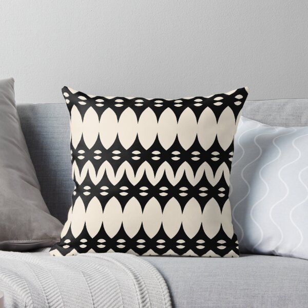 Item preview, Icelandic Knit Pattern in Black and Almond Cream designed and sold by kierkegaard.