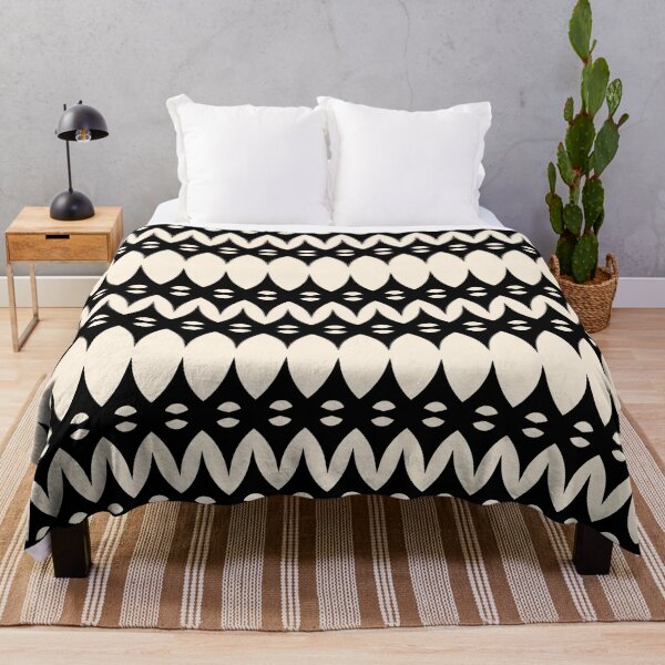 Item preview, Icelandic Knit Pattern in Black and Almond Cream designed and sold by kierkegaard.