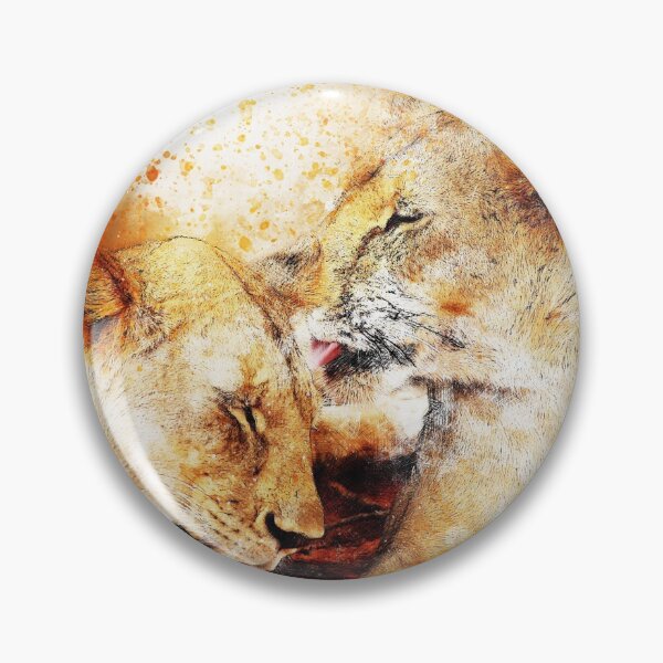 Item preview, Art print with lions - two lionesses designed and sold by Kallandra.
