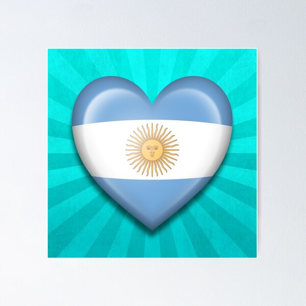 Item preview, Argentinian Heart Flag designed and sold by JeffBartels.