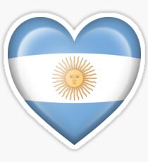 Argentinian Heart Flag Sticker