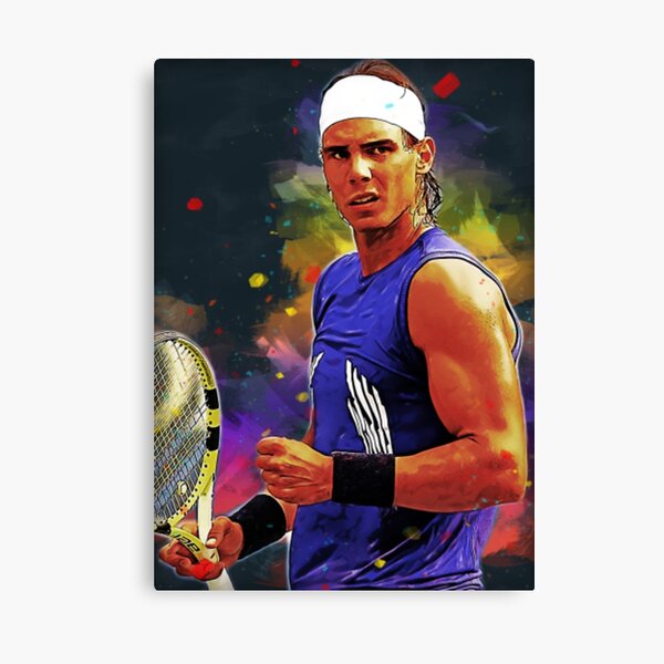 Rafael Nadal Tennis Player Digital Painting Canvas Print