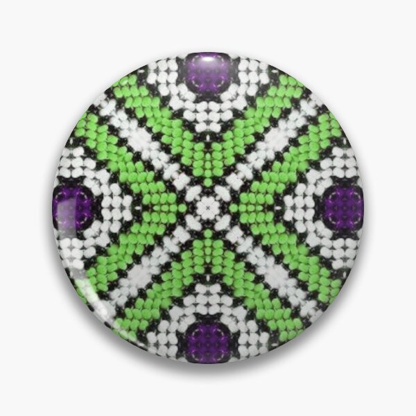 Item preview, Traditional Beads for Africa, African beadwork, Green diamonds designed and sold by ZenArt-Fern.