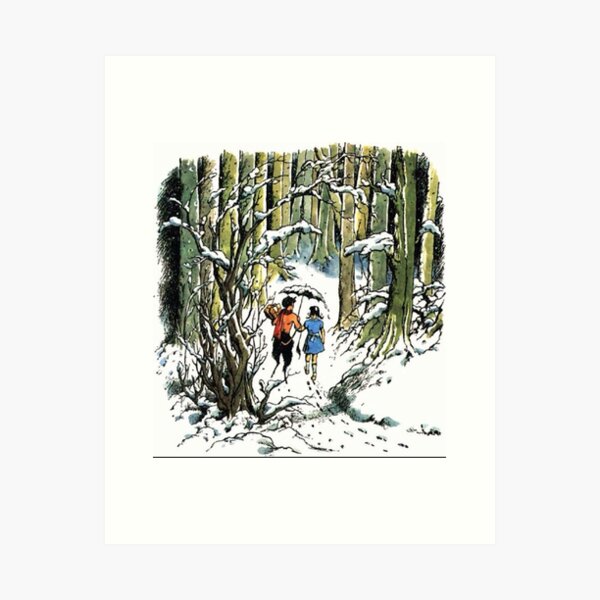 Narnia the Lion the Witch and the Wardrobe original illustration Art Print