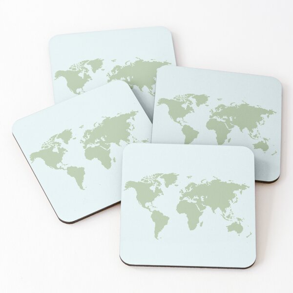 Item preview, Map of the world in green designed and sold by Milanicole.