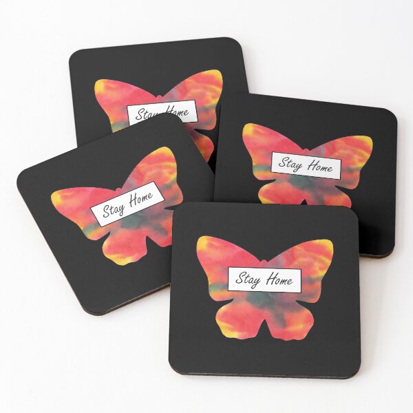 Item preview, A Part Together Game - Stay Home - mottled red butterfly designed and sold by Jenni Ivins.