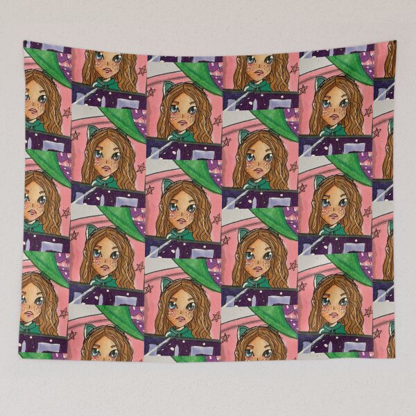 Item preview, Heidi, colourful anime  portrait design  designed and sold by Popartdesigner.