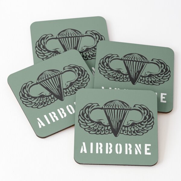 Item preview, US airborne parawings black over white designed and sold by wordwidesymbols.