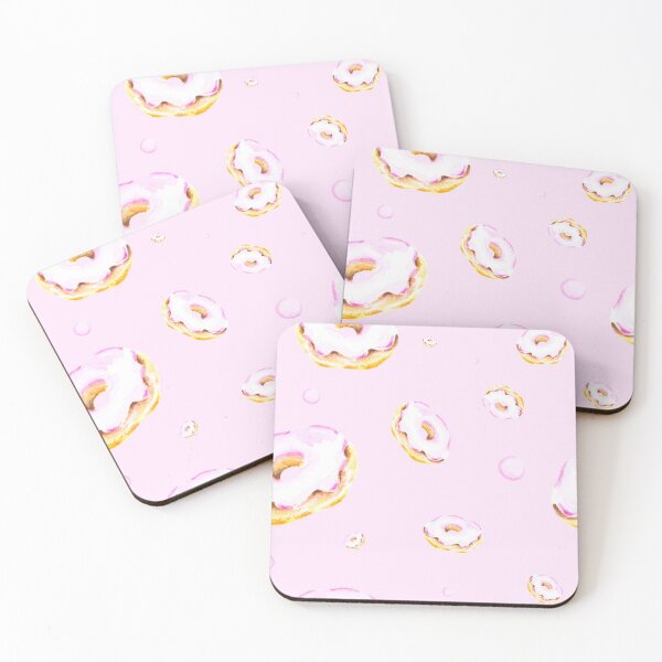 Item preview, Watercolor seamless pattern in pink colours with donuts designed and sold by Bellefotos.