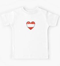 Austrian Heart Flag Kids Tee