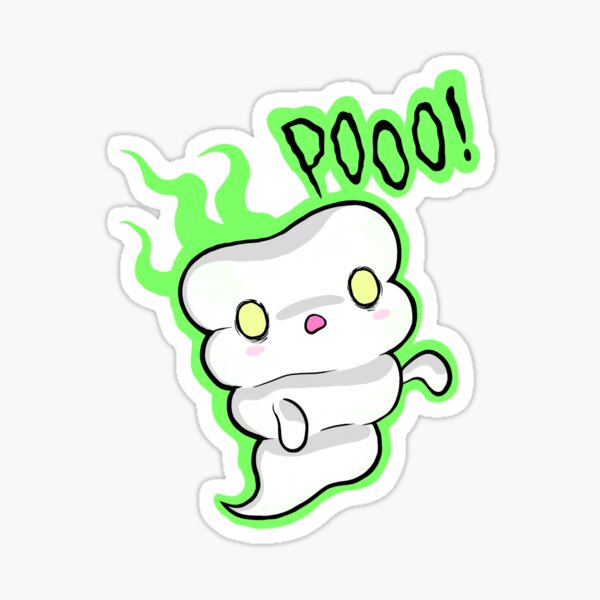 Pooo! caca fantasma Pegatina