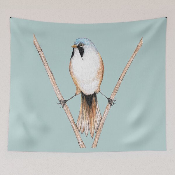 Item preview,  Bearded reedling pencil drawing designed and sold by Bwiselizzy.