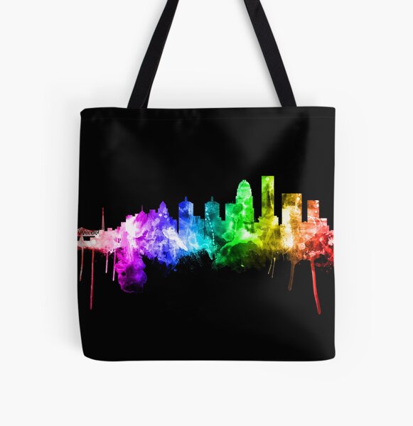 Louisville Kentucky City Skyline Tote Bag by Michael Tompsett