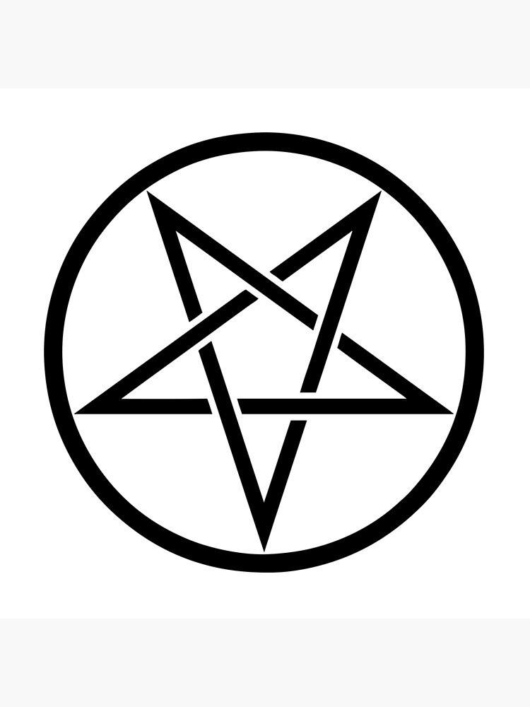 Satanic Pentagram Black Printed Leggings – Secret Darkness