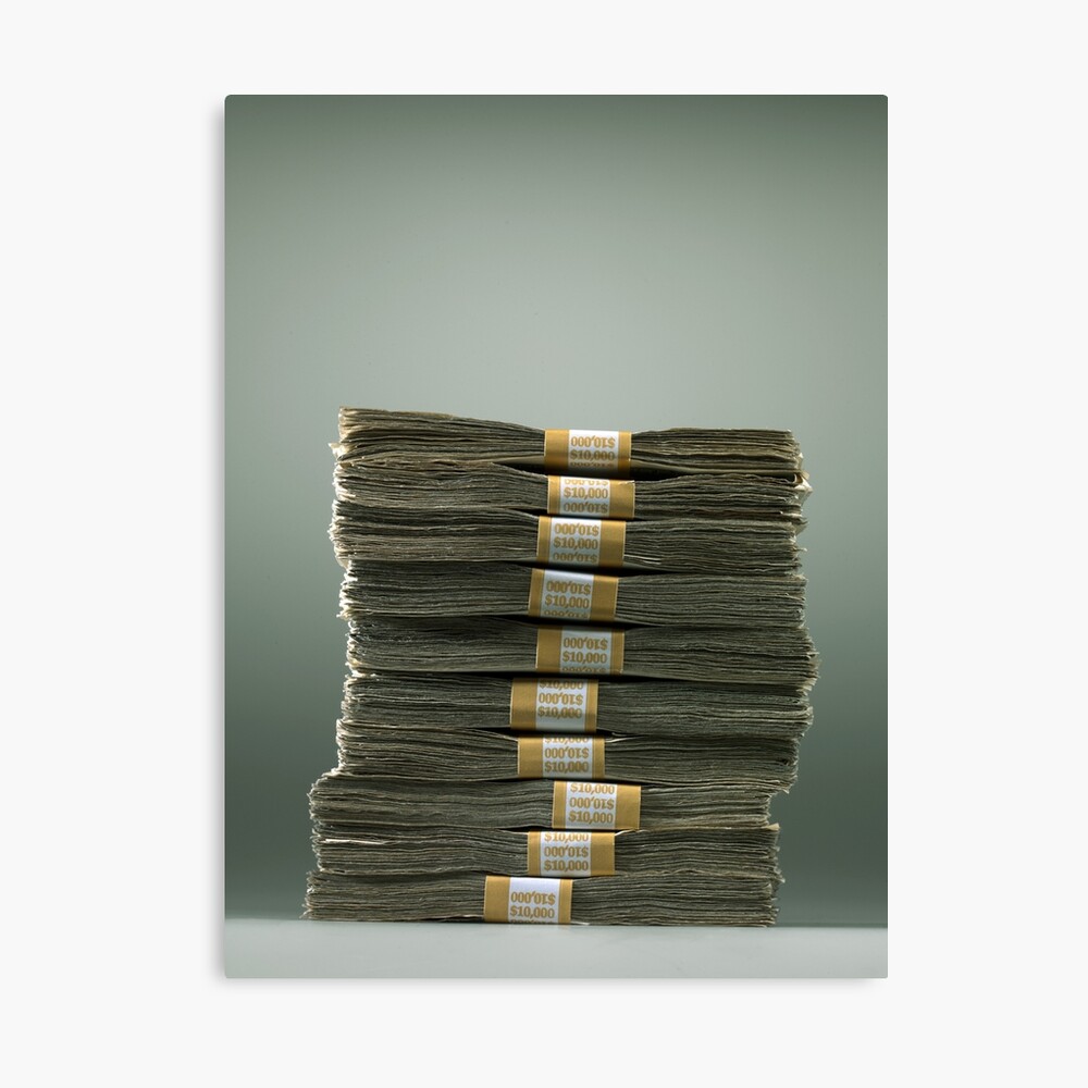 "money" Canvas Print by okclothing Redbubble