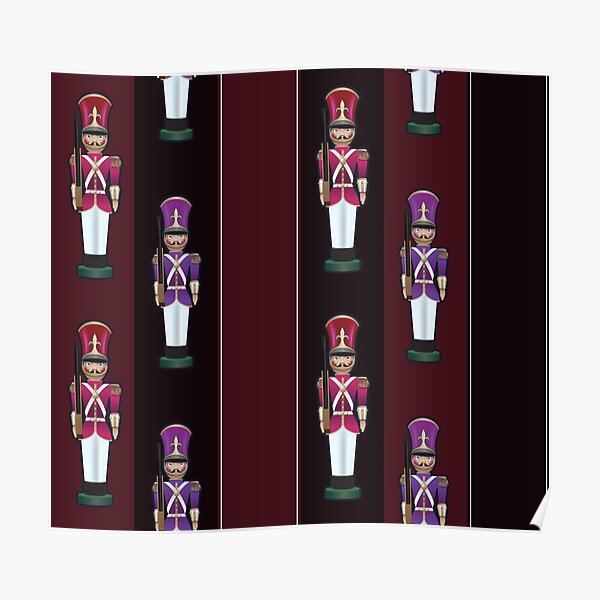 Pink Purple Nutcracker Stripe Poster