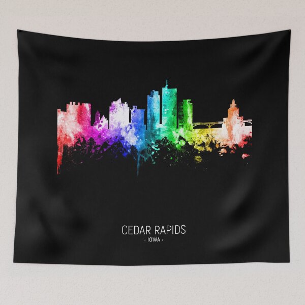 Item preview, Cedar Rapids Iowa Skyline designed and sold by ArtPrints.