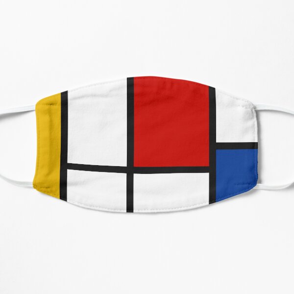De Stijl #1 (Mondrian Inspired) Flat Mask