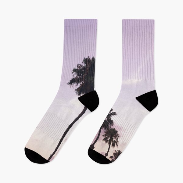 Item preview, Palm trees on pastel pink and purple sky in Barcelona, Spain designed and sold by Milanicole.