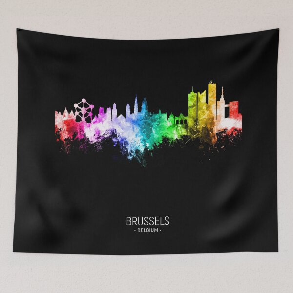 Item preview, Brussels Belgium Skyline designed and sold by ArtPrints.