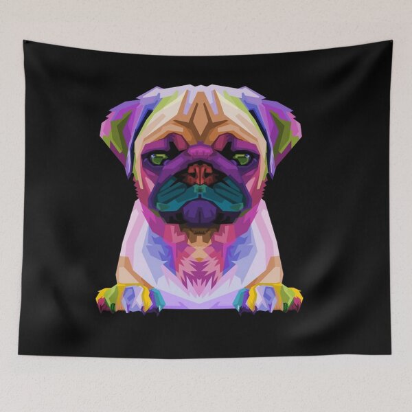 Item preview, Cute Colorful Retro Pop Art Pug designed and sold by pugmom4.