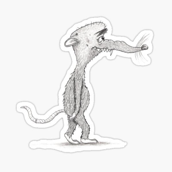 Rat / Cartoon Illustration Art Sticker